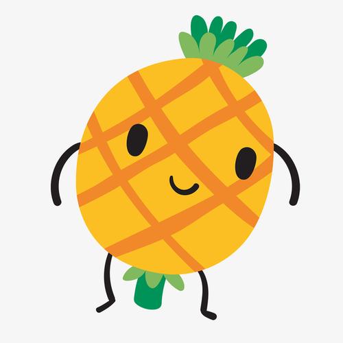 卡通可爱形象水果菠萝
